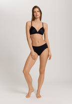 Satin Deluxe Satin Jersey Hi-Cut Briefs | Black 71126-019