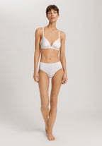 Satin Deluxe Satin Jersey Hi-Cut Briefs | Off White 71126-102