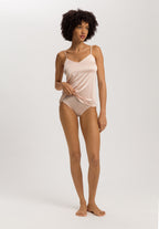 Satin Deluxe Satin Jersey Hi-Cut Briefs | Natural 71126-858