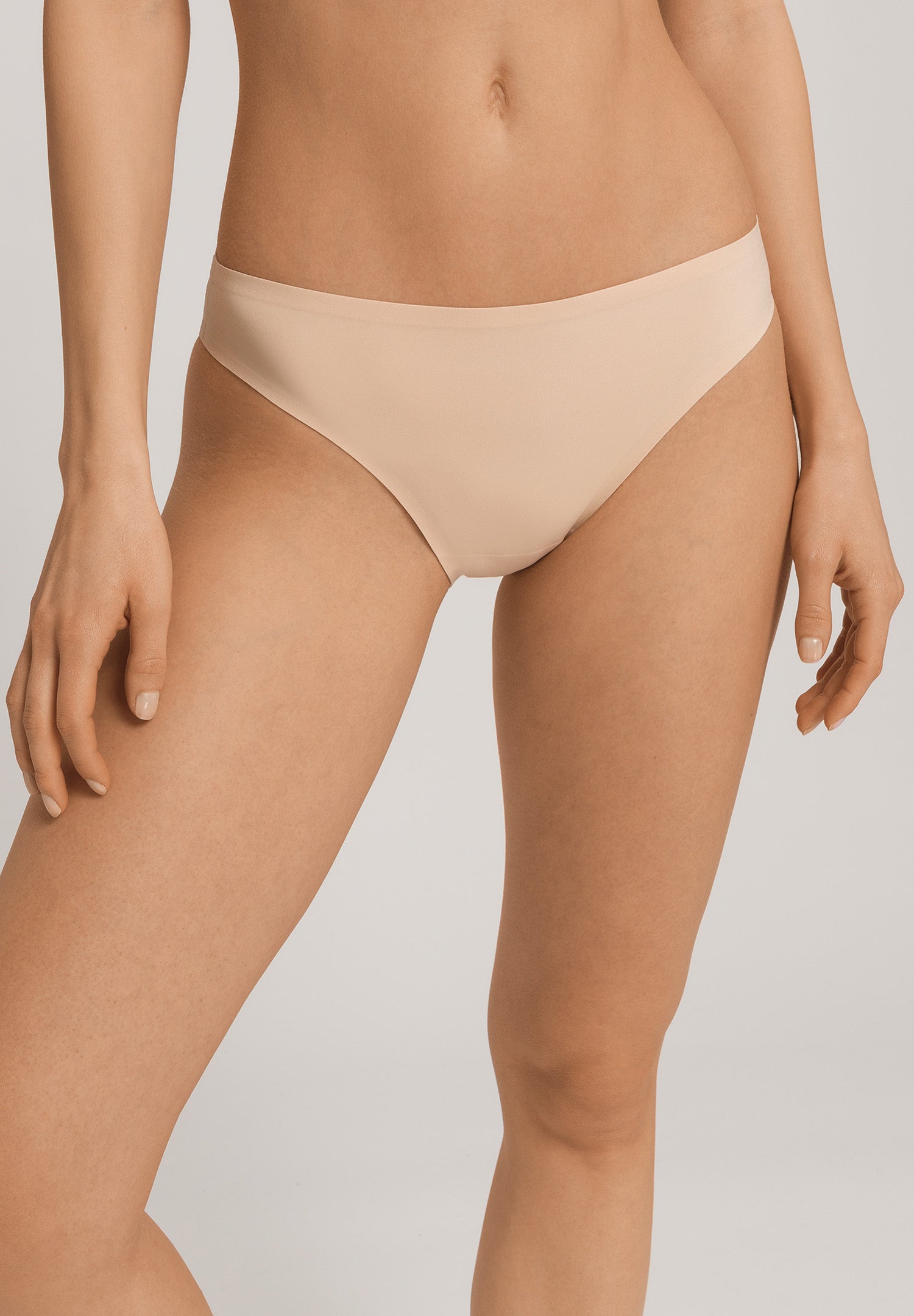 Invisible Touch Microfiber Seamless Hi-Cut Briefs | Beige 71142-274