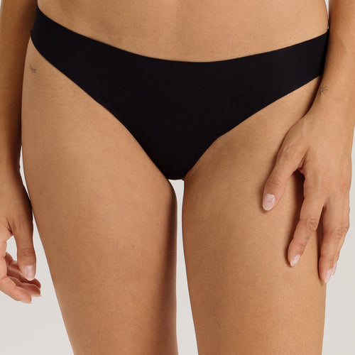 Invisible Cotton Cotton Blend Thong | Black 71242-019