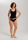 Invisible Cotton Cotton Blend Hi-Cut Brief | Black 71243-019