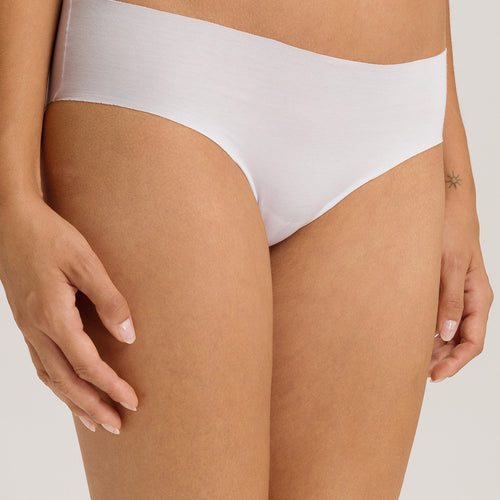 Invisible Cotton Cotton Blend Hi-Cut Brief | White 71243-101