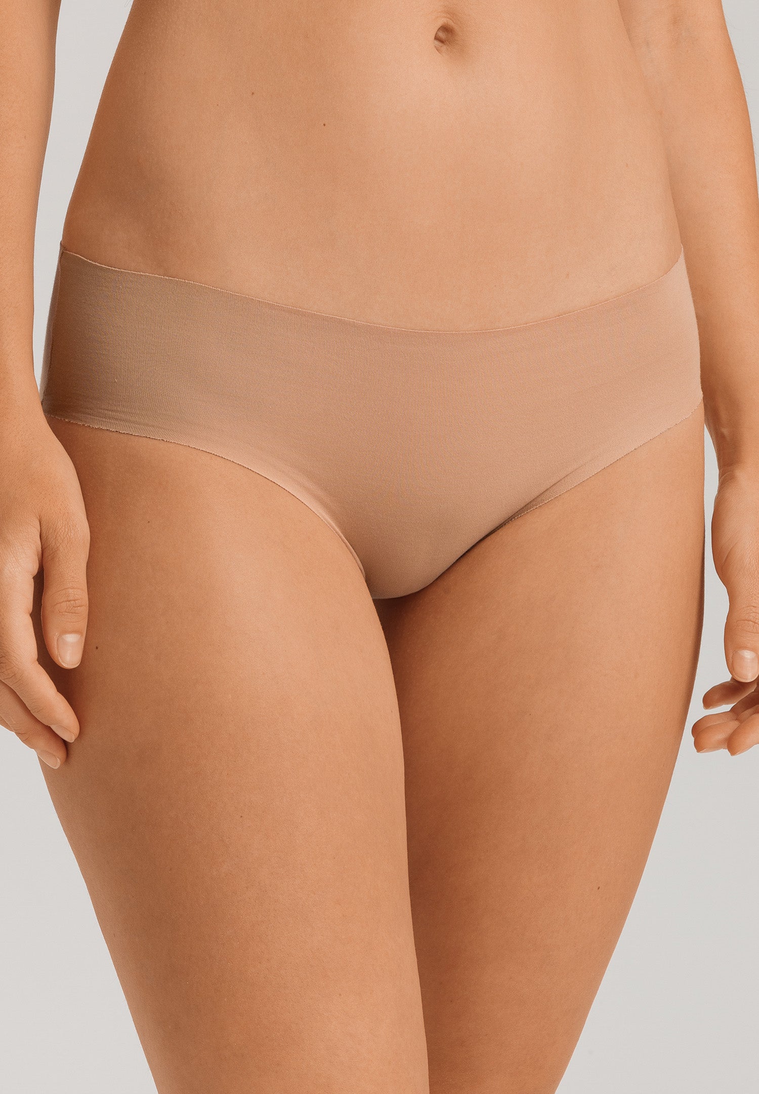 Invisible Cotton Cotton Blend Hi-Cut Brief | Beige 71243-1272