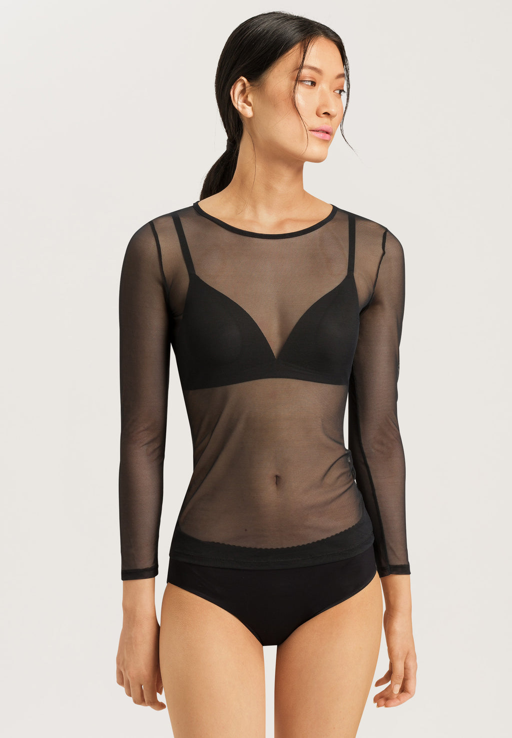 71298 Smooth Illusion Long Sleeve Shirt - 019 Black
