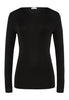 71409 Woolen Silk W L/Slv Shirt - 018 Black
