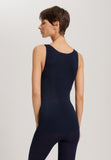Woolen Silk W Wool And Silk V-Neck  Tank Top | Night Blue 71416-2624