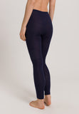 Woolen Silk W Long Leg | Night Blue 71422-2624