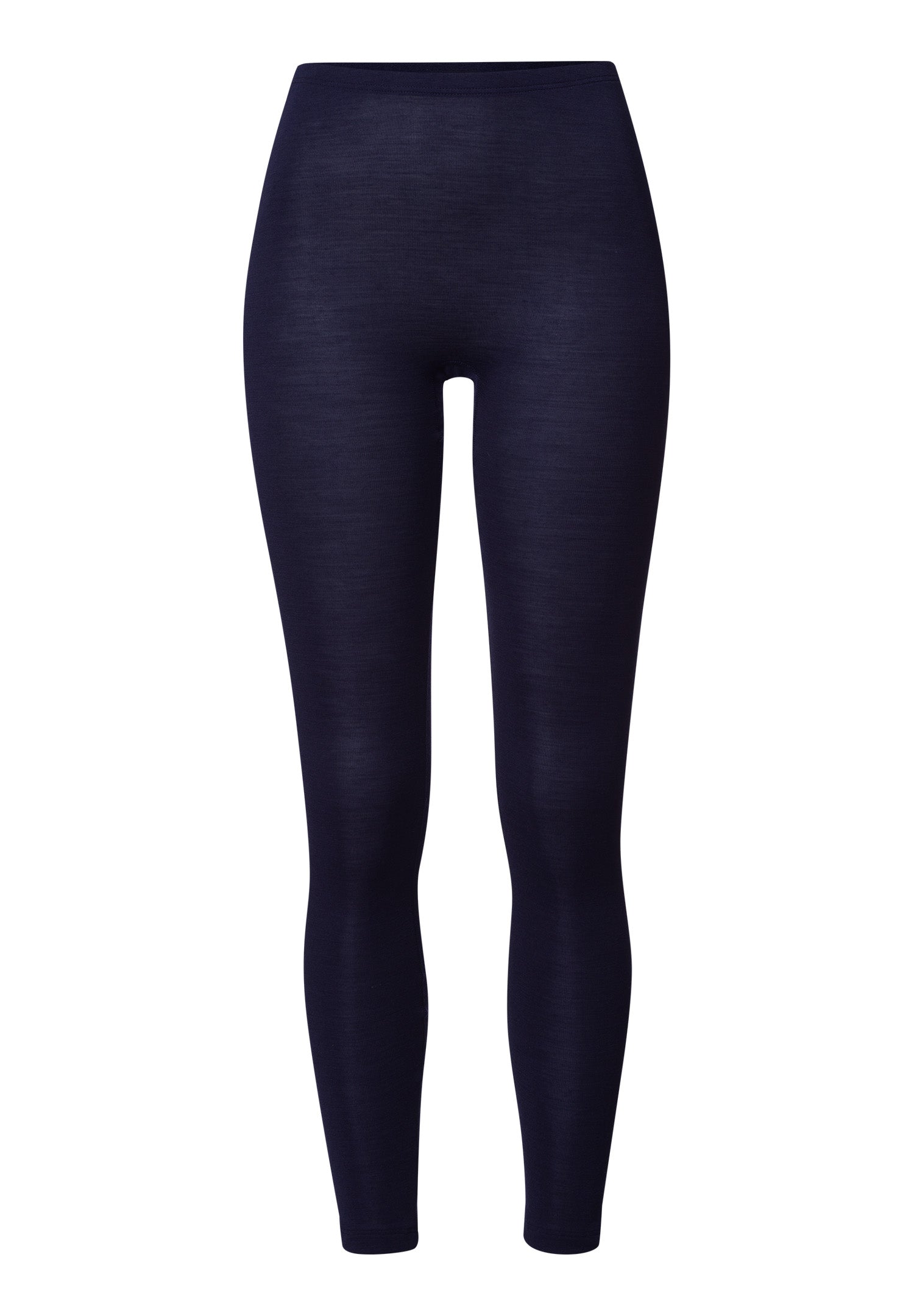Woolen Silk W Long Leg | Night Blue 71422-2624