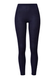 Woolen Silk W Long Leg | Night Blue 71422-2624