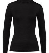 71423 Woolen Silk W Turtleneck Shirt - 018 Black