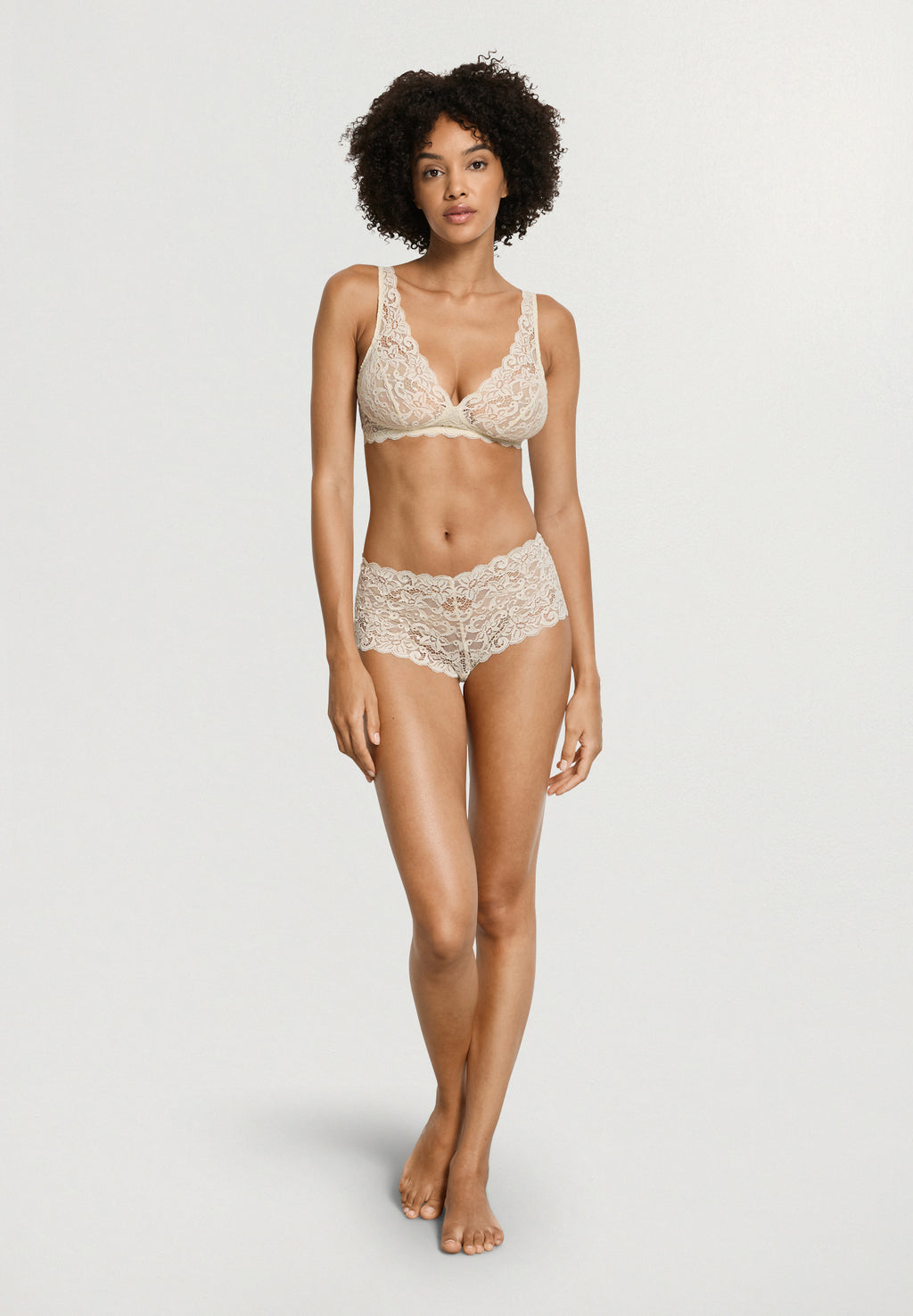 Luxury Moments Lace Boyleg | Summer Sand 71447-2811