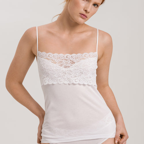 71448 Luxury Moments Wide Lace Spg Cami - 101 White
