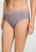 Moments Lace Trim Cotton Full Brief | Stormy Rose 71483-2467