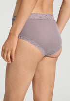 Moments Lace Trim Cotton Full Brief | Stormy Rose 71483-2467