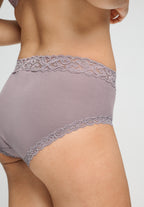 Moments Lace Trim Cotton Full Brief | Stormy Rose 71483-2467