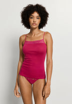 Lace Trim Cotton Camisole | Light Sangria 71484-2465