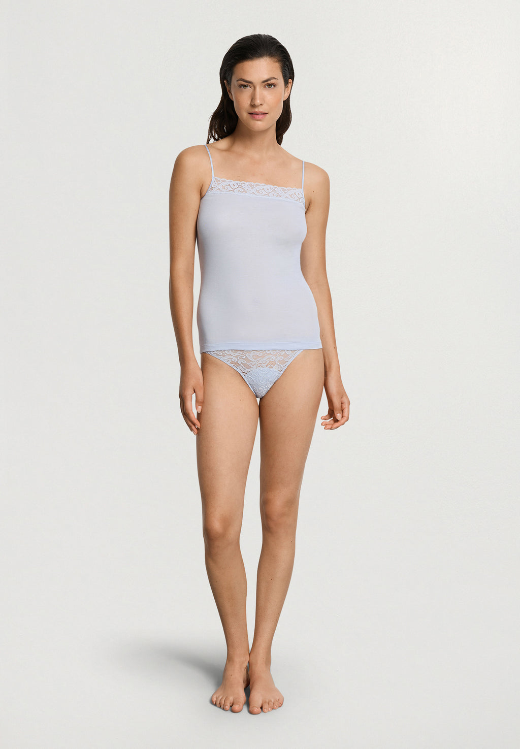 Lace Trim Cotton Camisole | Blue Dove 71484-2581