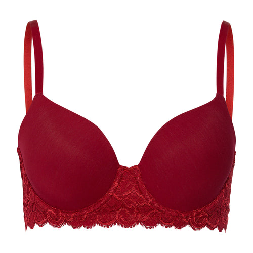 Luxury Moments Lace T-Shirt Bra | Red Dahlia 71503-2418