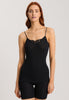 71521 Woolen Silk W Spaghetti Cami With Embroidery - 018 Black