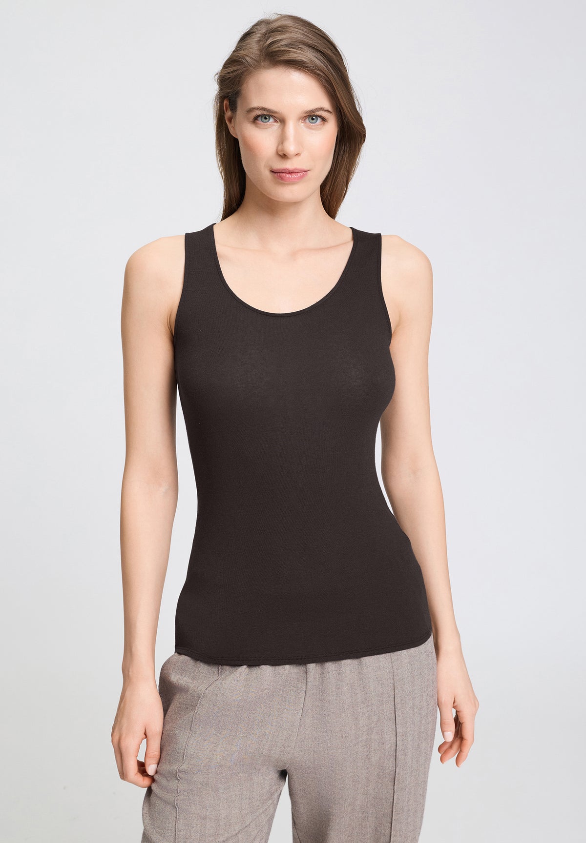 Ultralight Wool Tank Top | Dark Mocha 71595-2185