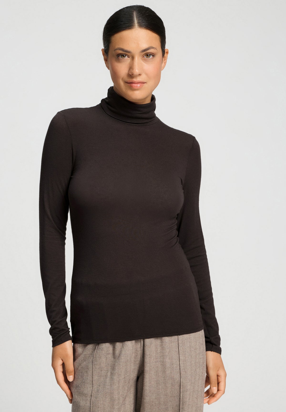 Ultralight Wool Turtleneck Shirt | Dark Mocha 71597-2185