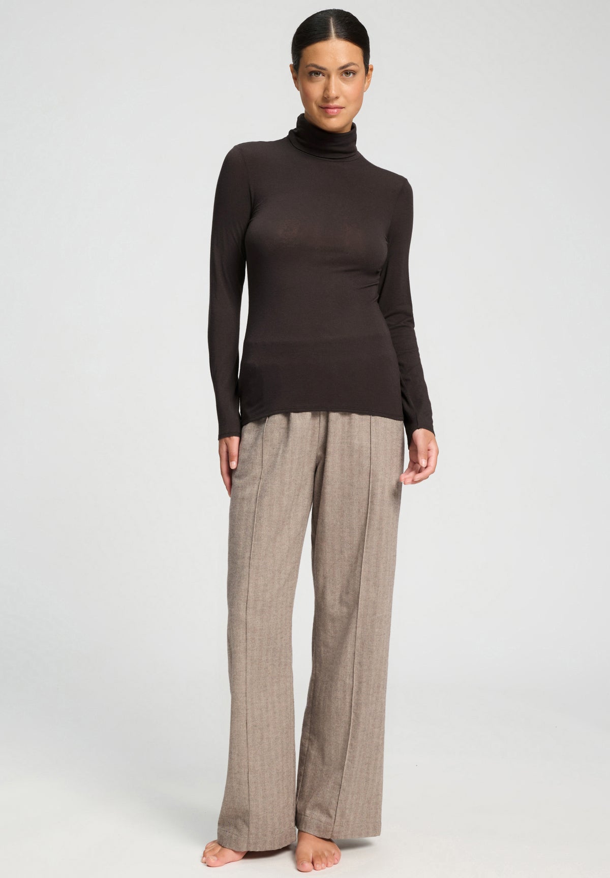 Ultralight Wool Turtleneck Shirt | Dark Mocha 71597-2185