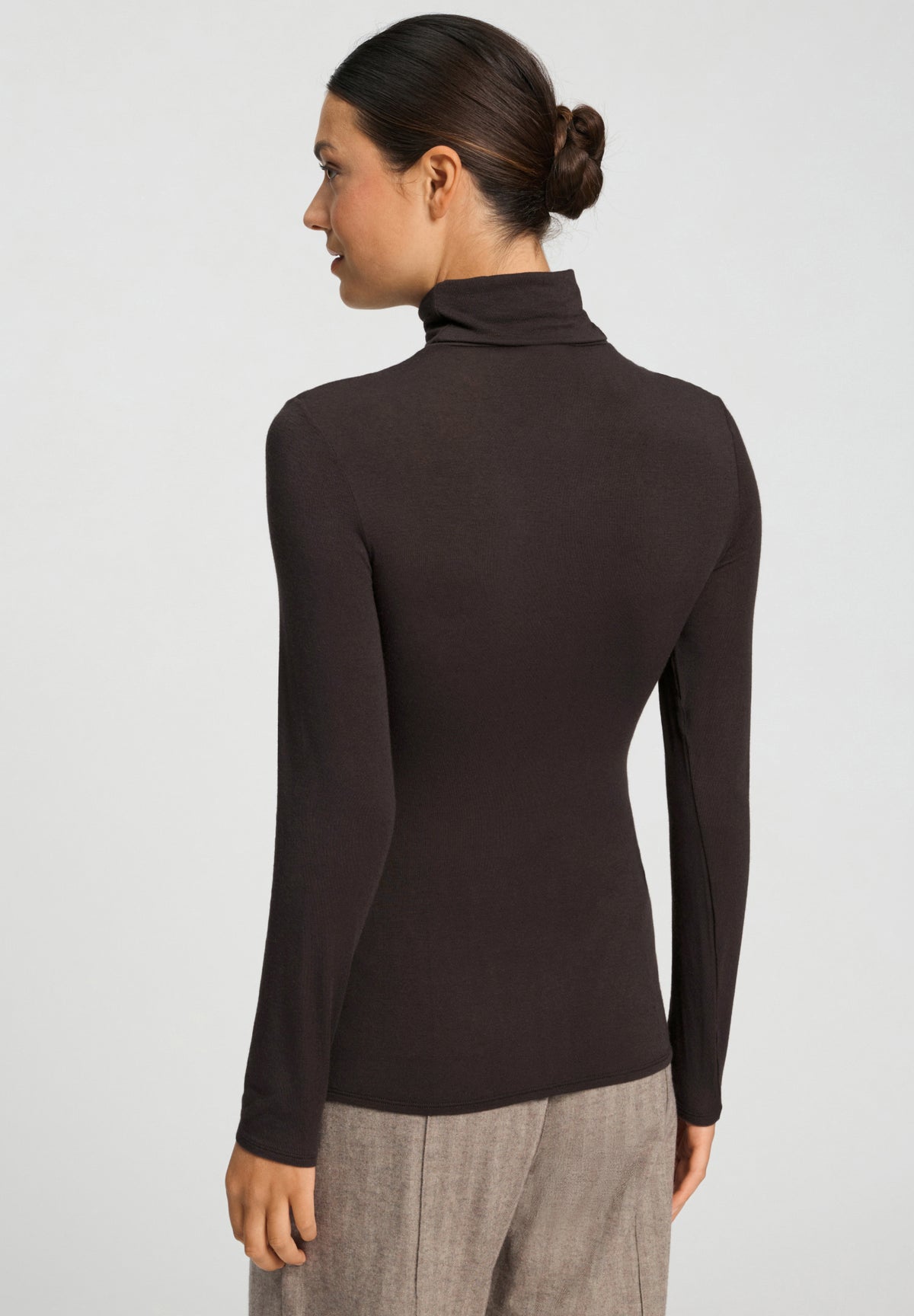 Ultralight Wool Turtleneck Shirt | Dark Mocha 71597-2185