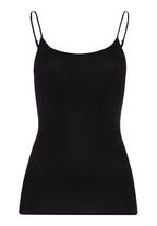 71600 Cotton Seamless Spaghetti Camisole - 019 Black