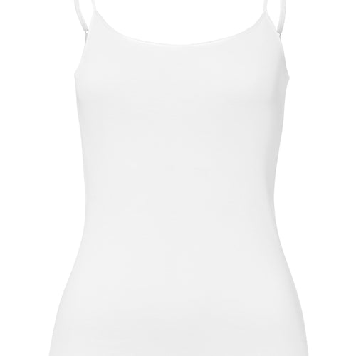 71600 Cotton Seamless Spaghetti Camisole - 101 White