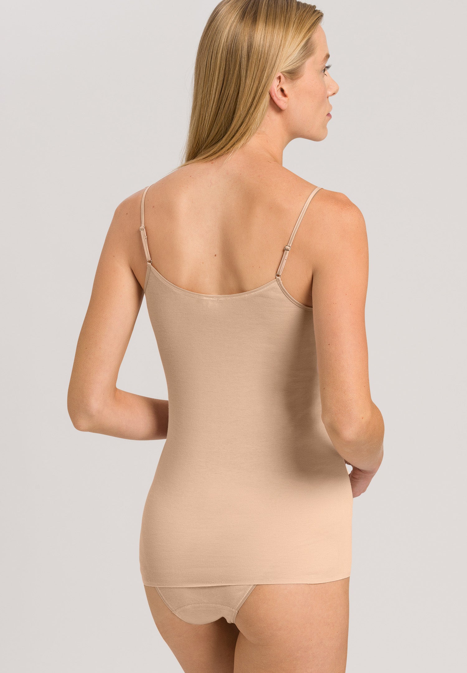 71600 Cotton Seamless Spaghetti Camisole - 274 Beige