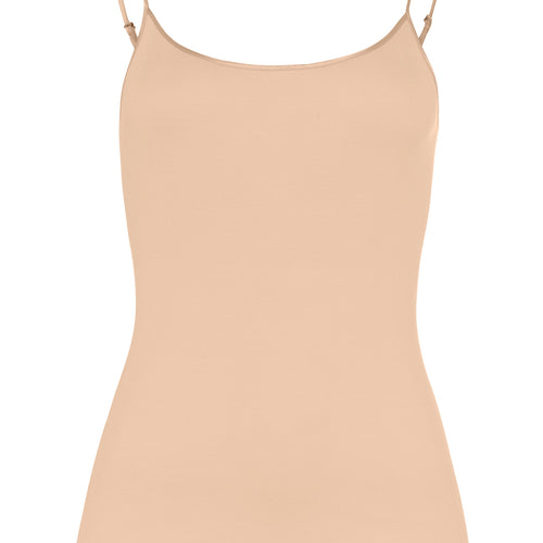 71600 Cotton Seamless Spaghetti Camisole - 274 Beige