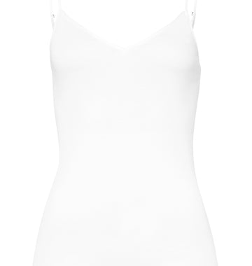 71601 Cotton Seamless V-Neck Camisole - 101 White