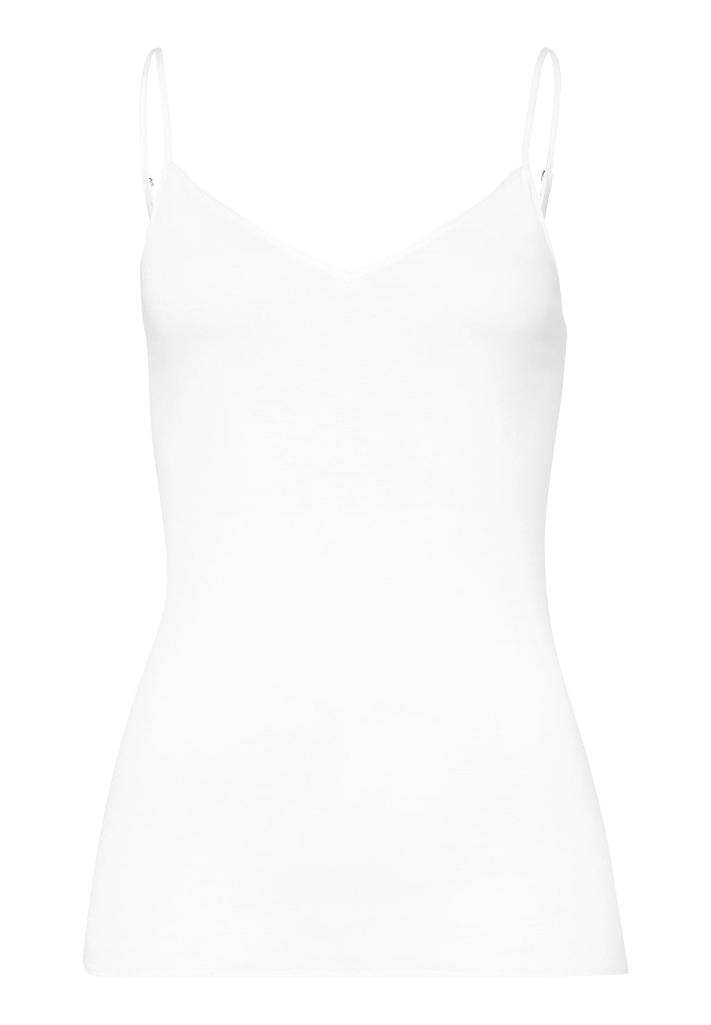 71601 Cotton Seamless V-Neck Camisole - 101 White