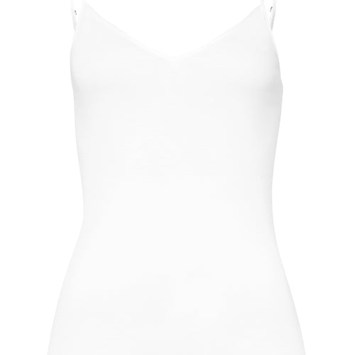 71601 Cotton Seamless V-Neck Camisole - 101 White