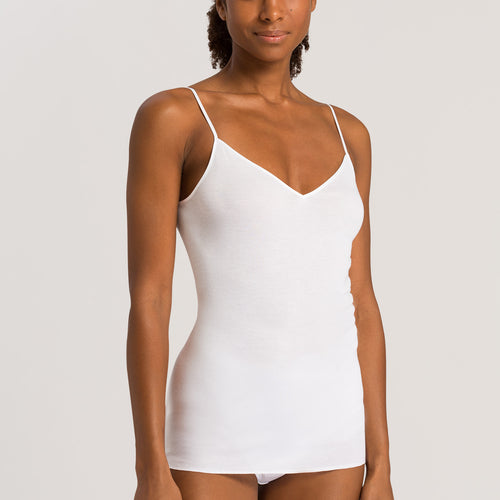 71601 Cotton Seamless V-Neck Camisole - 101 White