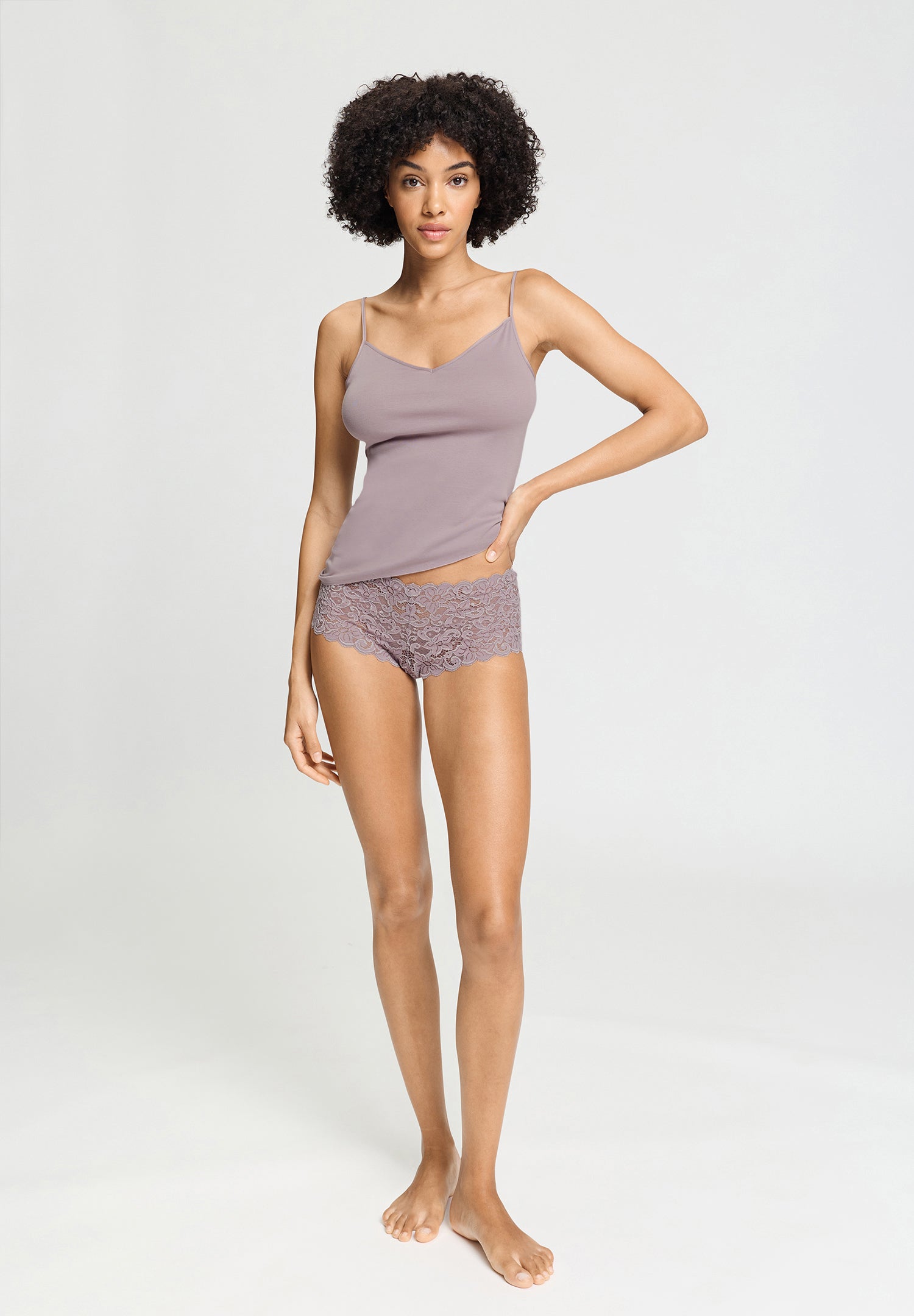 Cotton Seamless V-Neck Cotton Camisole | Stormy Rose 71601-2467