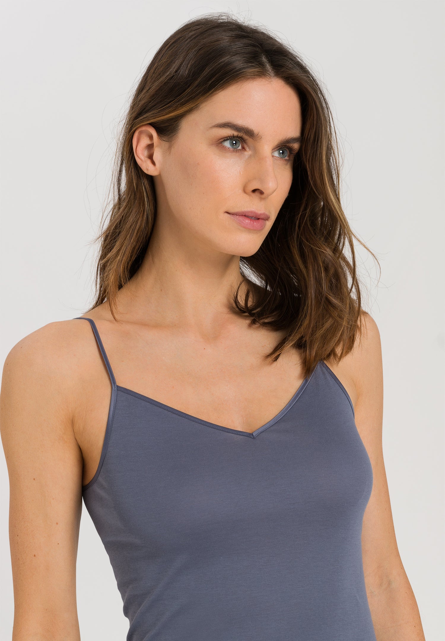 71601 Cotton Seamless V-Neck Camisole - 2656 Pigeon