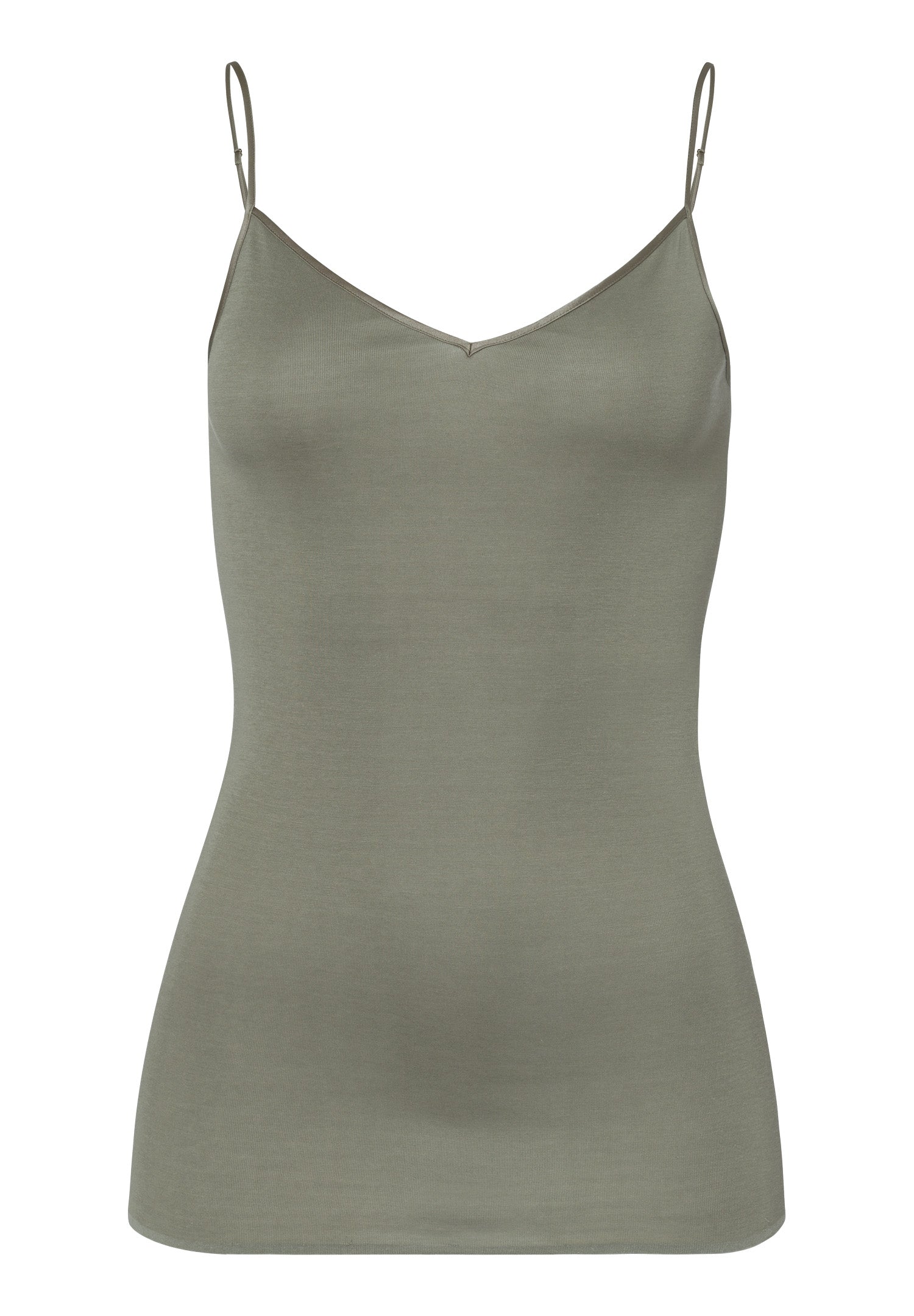 71601 Cotton Seamless V-Neck Camisole - 2668 Antique Green