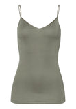 71601 Cotton Seamless V-Neck Camisole - 2668 Antique Green