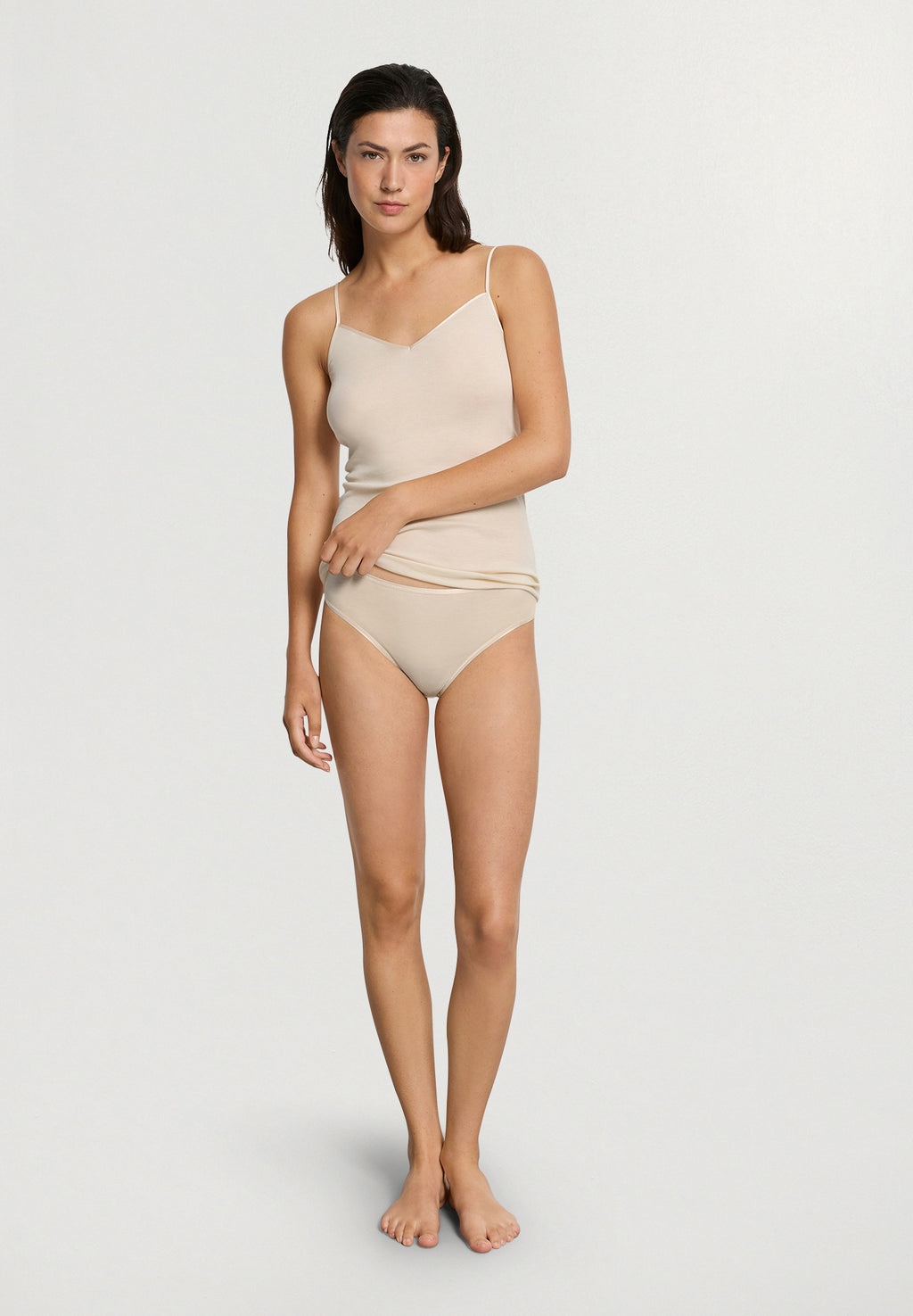 Cotton Seamless V-Neck Cotton Camisole | Summer Sand 71601-2811