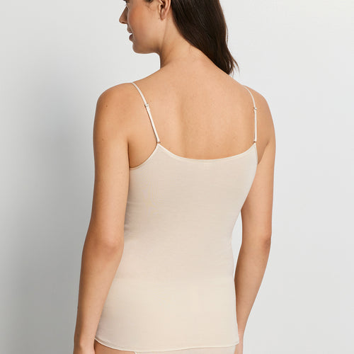 Cotton Seamless V-Neck Cotton Camisole | Summer Sand 71601-2811