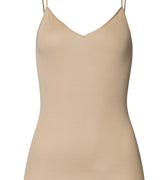 Cotton Seamless V-Neck Camisole | Iced Cappuccino 71601-2846