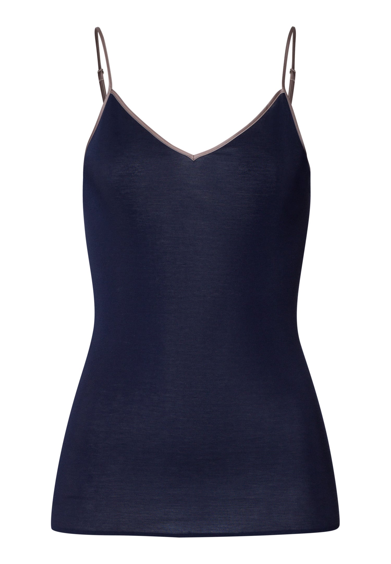 Cotton Seamless V-Neck Camisole | Deep Navy 71601-3067