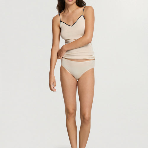 Cotton Seamless V-Neck Cotton Camisole | Summer Sand 71601-3084