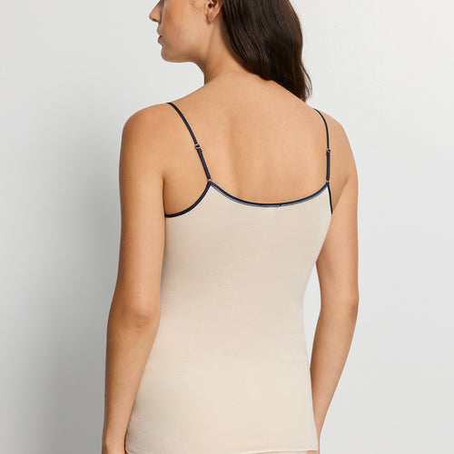 Cotton Seamless V-Neck Cotton Camisole | Summer Sand 71601-3084