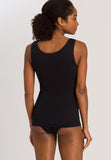 71602 Cotton Seamless V-Neck Tank - 019 Black
