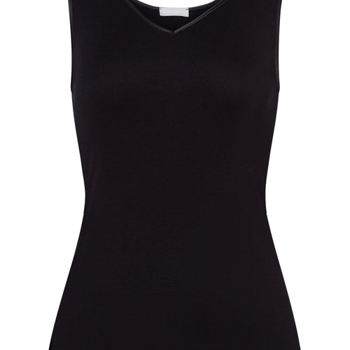 71602 Cotton Seamless V-Neck Tank - 019 Black