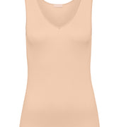 71602 Cotton Seamless V-Neck Tank - 274 Beige