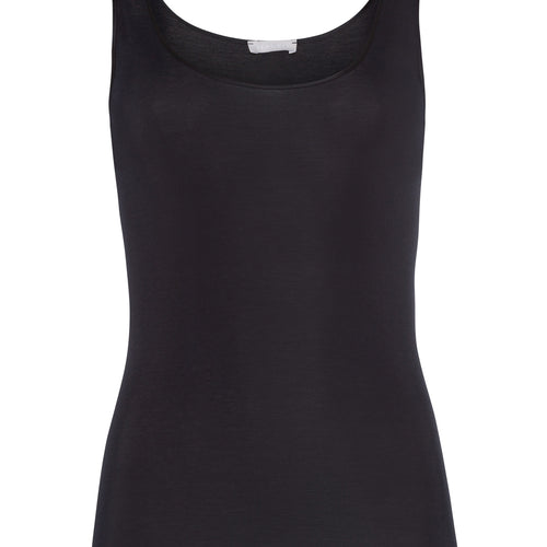 71604 Cotton Seamless Round Neck Tank - 019 Black